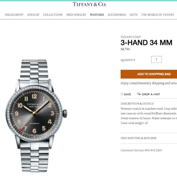 CT60 Stainless Steel Diamonds Gray Soleil Dial - Picture 3 of 8